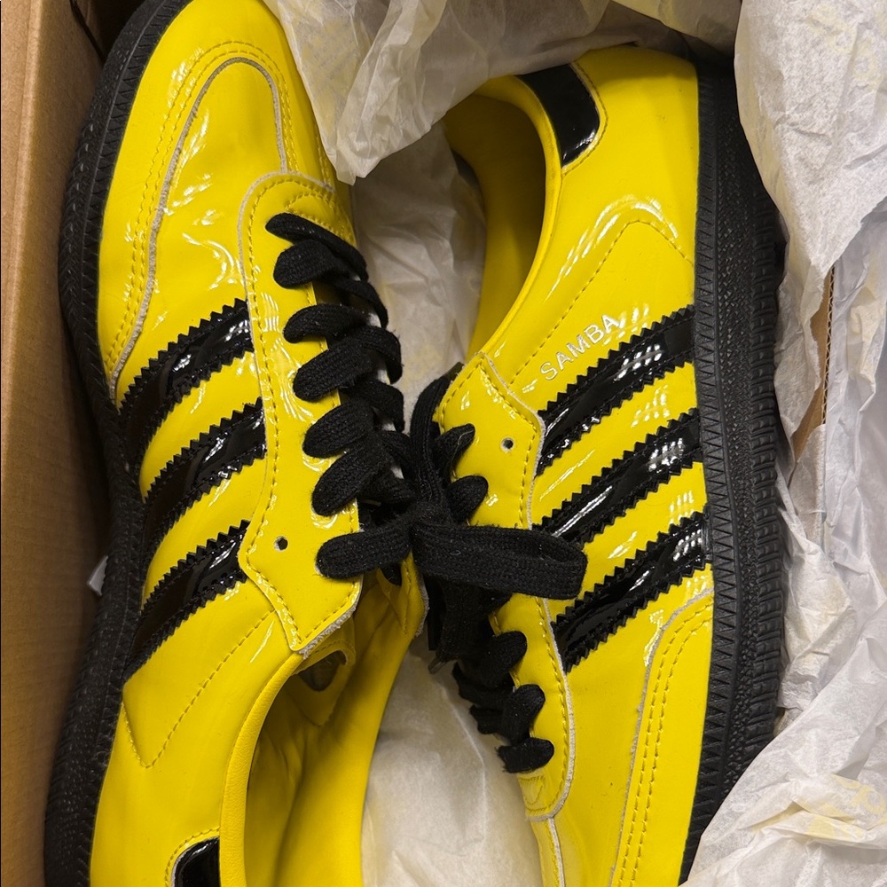 Adidas Samba Bright Yellow and Black Shoes